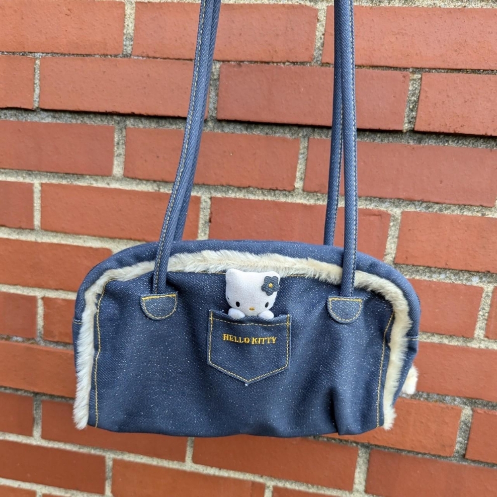 Hello kitty denim purse bag